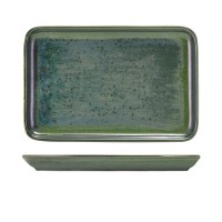 Aqua Green Terra Porcelain Rectangular Platter 